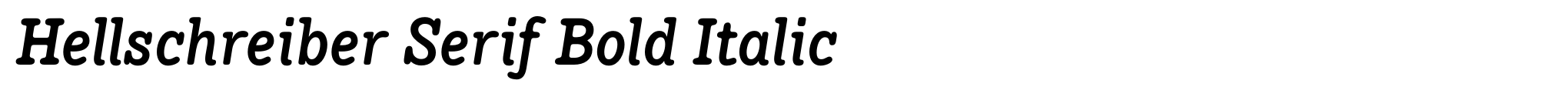 Hellschreiber Serif Bold Italic image